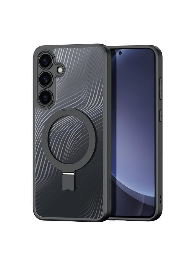 The Bros Case For Samsung Galaxy S25 5G Aimo Mag Series MagSafe Ring Holder Frosted Phone Case