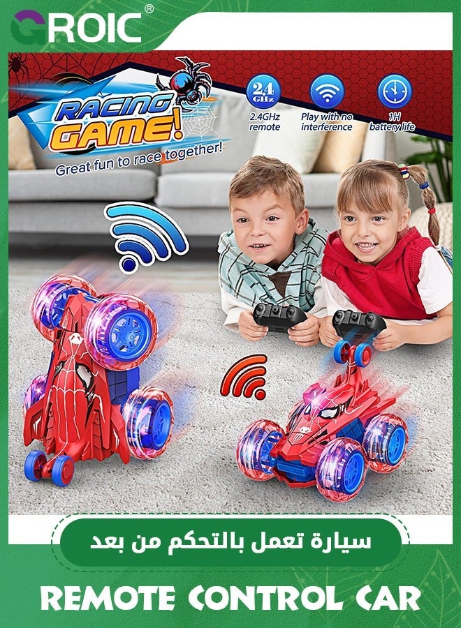 GROIC Spider Remote Control Car for 5-7,360° Rotating Double Sided RC Stunt with Cool Wheel Lights,4WD Off Road Crawlers Outdoor Toys Cars Kids  Youth, Birthday Gift - Image 3