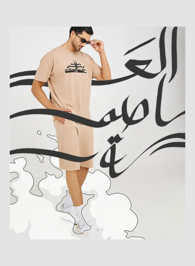 Styli Oversized Back Print Cotton T-Shirt