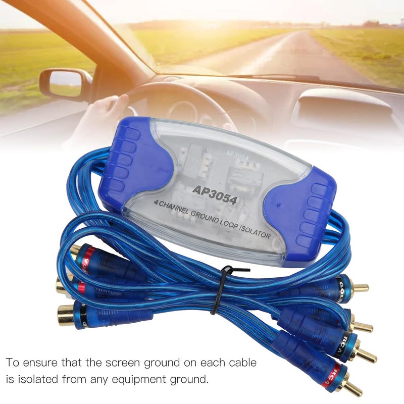 Ground Loop Isolator Car Noise Filter, Eliminate Automotive Ground Loop Noise with Cable, Gold Plated Design, Compatible with General Car Amplifier Noise Filter - Image 2