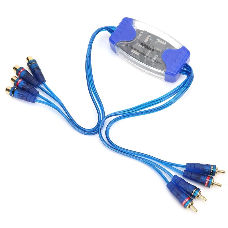 Ground Loop Isolator Car Noise Filter, Eliminate Automotive Ground Loop Noise with Cable, Gold Plated Design, Compatible with General Car Amplifier Noise Filter - Image 1