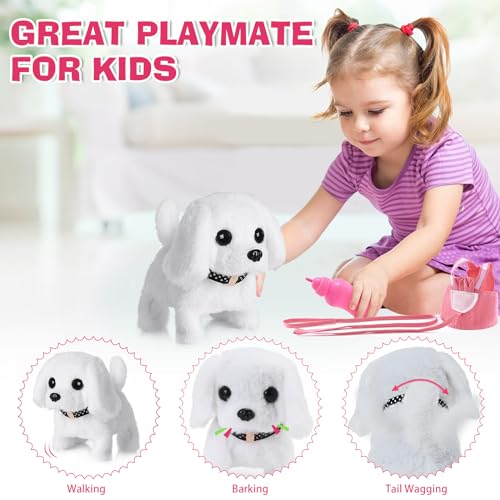 WorWoder 15 Pcs Robot Puppy Dog Toys for Girls Kids Boys Realistic Robot Puppy Toys with Walk Bark Toy Gifts for 3 4 5 6 Year Old Ideas 3 4 5 6 Year Old Birthday Gifts - Image 5