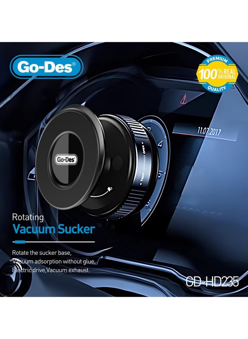 جو-ديز حامل هاتف مغناطيسي كهربائي من جوديز يدور بزاوية 360 درجة مع قاعدة شفط، للاستخدام بيد واحدة - Image 3