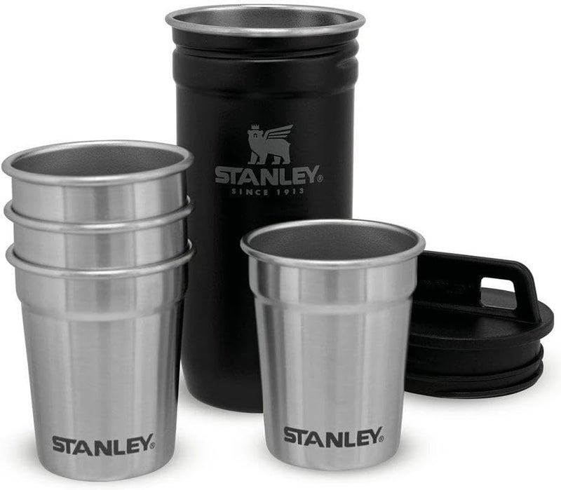 Stanley Adventure Nesting Shot Glass Set - 4 Pack, 2oz Matte Black Stainless Steel - Image 1