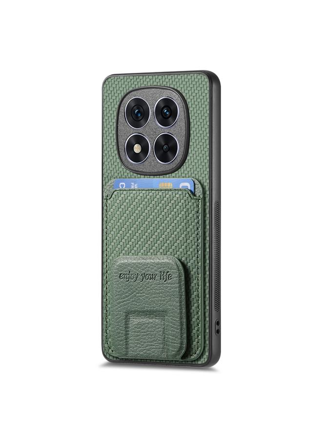 S-TOP Case For Redmi Note 14 5G Carbon Fiber Card Bag Fold Stand Phone Case - Image 2