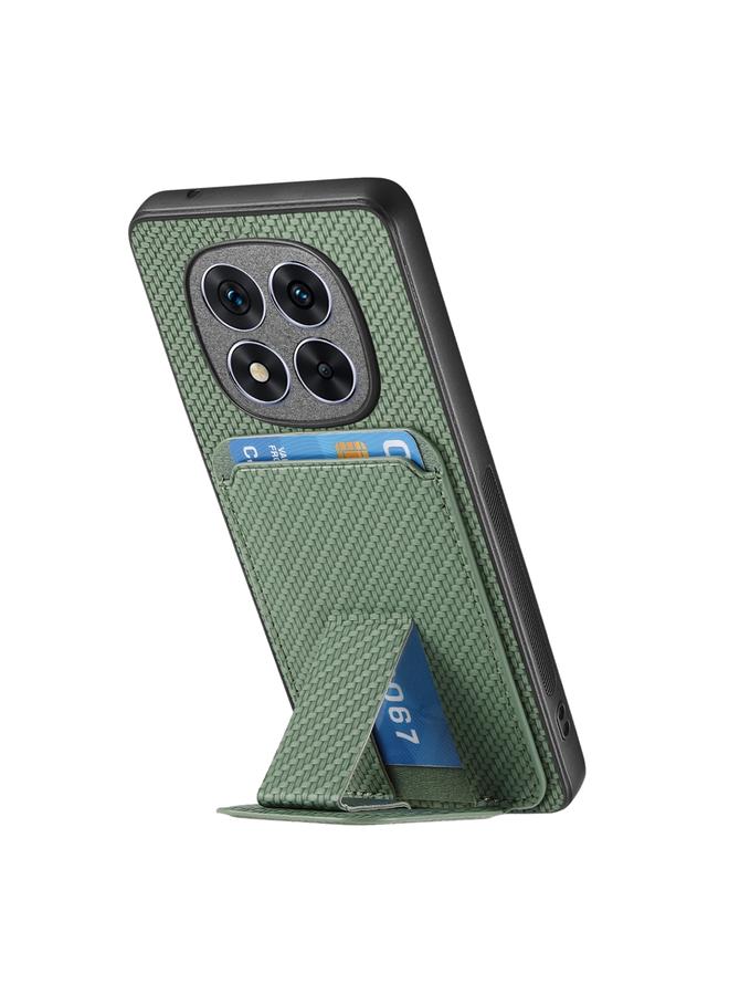 S-TOP Case For Redmi Note 14 5G Carbon Fiber Card Bag Fold Stand Phone Case - Image 3