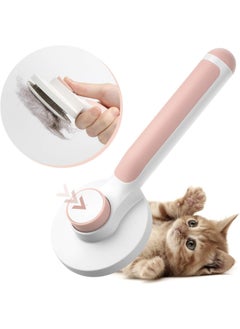 Meetion Pet Grooming Brush, Cats Dogs Brushes for Long Haired & Short Hair, Supple Stainless Steel Bristles Quick Cleaning of the Brush to Remove Tangles Dead Undercoat and Dirt  - Image 1
