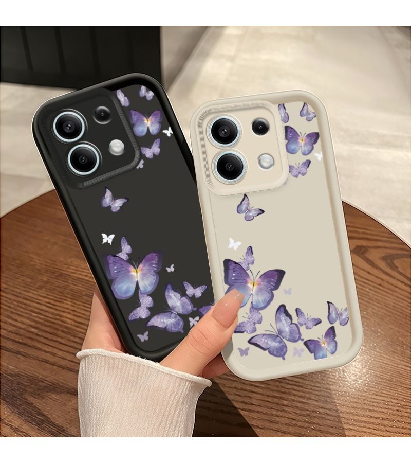 Mixed Color 2 Butterfly Phone Case Compatible With Hot 50 5G Transsion Infinix TECNO Spark 20 Pro Plus Spark 6 Go Spark 8C Spark 10 Pop 7 Pro Nova 924 Pro Smart 6 Smart 7 Smart 8 Note 30 Pro Infinix GT 10 Pro - Image 1