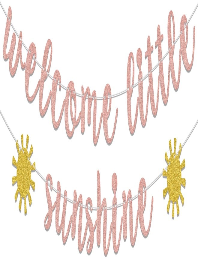 WFKLDF Welcome Little Sunshine Banner, Sunshine Baby Shower Party Decorations, Summer Gender Reveal Decor, Sunshine Welcome Baby Shower Birthday Party Supplies - Image 1