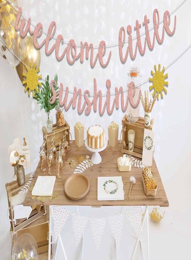 WFKLDF Welcome Little Sunshine Banner, Sunshine Baby Shower Party Decorations, Summer Gender Reveal Decor, Sunshine Welcome Baby Shower Birthday Party Supplies - Image 4