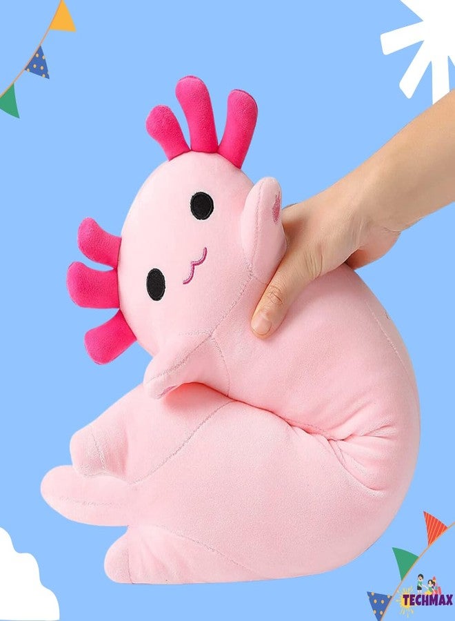 TechMax Solution Long Pink Axolotl Plush Pillow Toy Cute Axolotl Stuffed Animal for Girls and Boys - Image 5