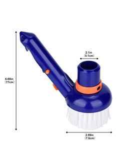 Excefore Pool Brush Head for Inground Pools, 2.99" Pool Step & Corner Vacuum Brush, Plastic Nylon Bristles Pool Brushes for Cleaning Pool Walls, Floors Steps & Corners  - Image 2