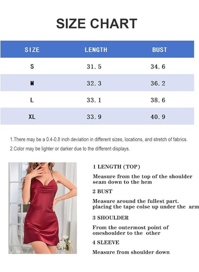 Sthxyfaith Sleepwear Womens Satin Silk Pajamas for Women Sexy Lace Nightgown Cami Backless Lingerie Nightwear - Image 2