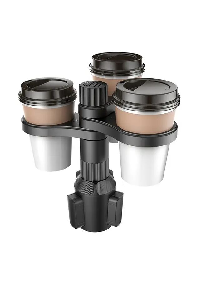 1pc Three In One Adjustable Car Cup Holder With Spill Resistant Coaster And Ergonomic Grip Durable Plastic Fit For Small Water Bottles Coffee Cups Space Saving Beverage Holder Tool Free Installation Compact Design Car Interior Storage Sturdy Construction Road Trip Essentials - Image 1