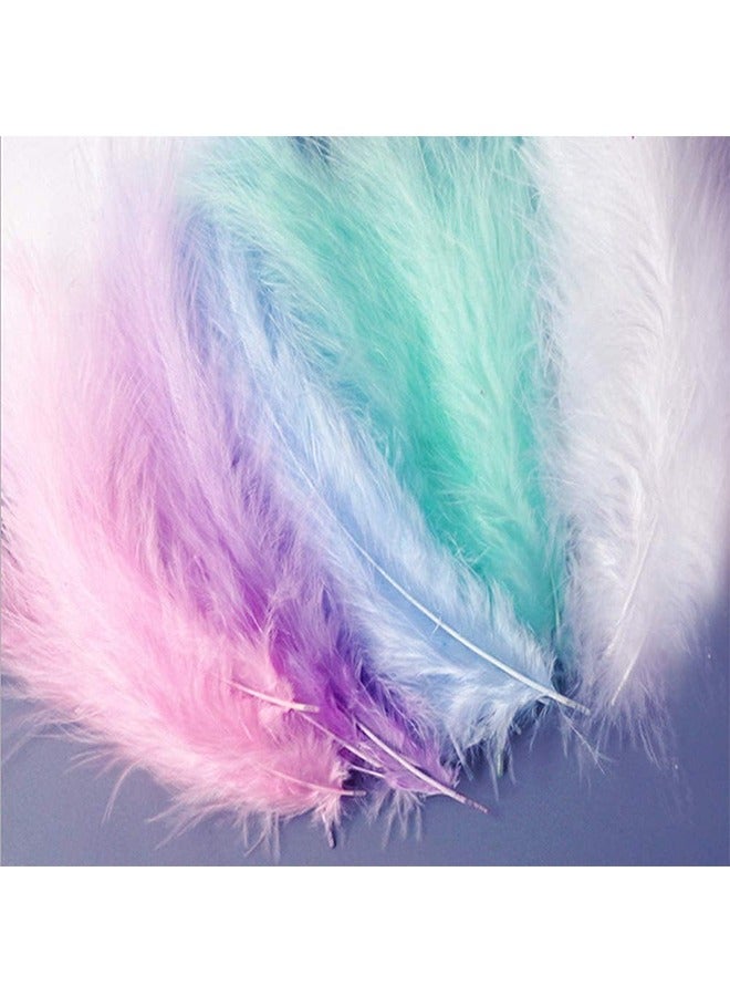 100 قطع الحرف الريش الملونة ، الريش الطبيعي الريش الحرفية ألوان متنوعة ل DIY مختلف حفل زفاف الحرف اليدوية صائدي الأحلام والأطفال ، حوالي 4-6 بوصات 12 لونا - Image 5