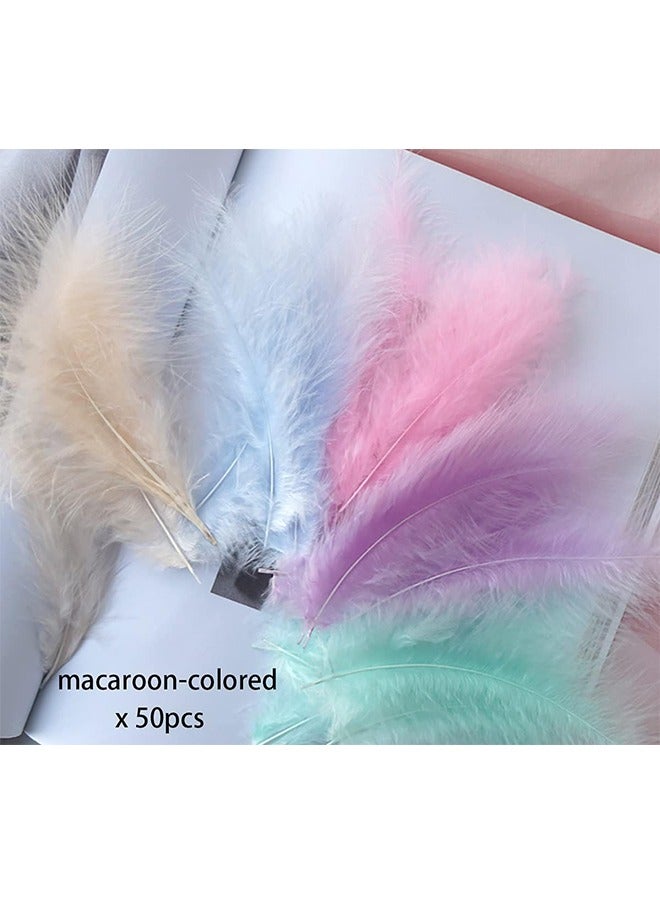 100 قطع الحرف الريش الملونة ، الريش الطبيعي الريش الحرفية ألوان متنوعة ل DIY مختلف حفل زفاف الحرف اليدوية صائدي الأحلام والأطفال ، حوالي 4-6 بوصات 12 لونا - Image 2