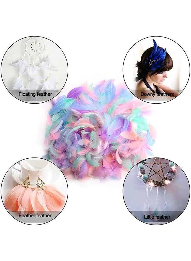 100 قطع الحرف الريش الملونة ، الريش الطبيعي الريش الحرفية ألوان متنوعة ل DIY مختلف حفل زفاف الحرف اليدوية صائدي الأحلام والأطفال ، حوالي 4-6 بوصات 12 لونا - Image 4