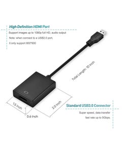 JAJEEK USB to HDMI Adapter, USB 3.0 to HDMI Video Graphics Cable Converter for PC, Laptop, Desktop | Supports Multi-Display Output to Monitor, Projector, HDTV | Compatible with Windows 7/8/10 | Plug & Play | Not for Mac/Chromebook  - Image 2