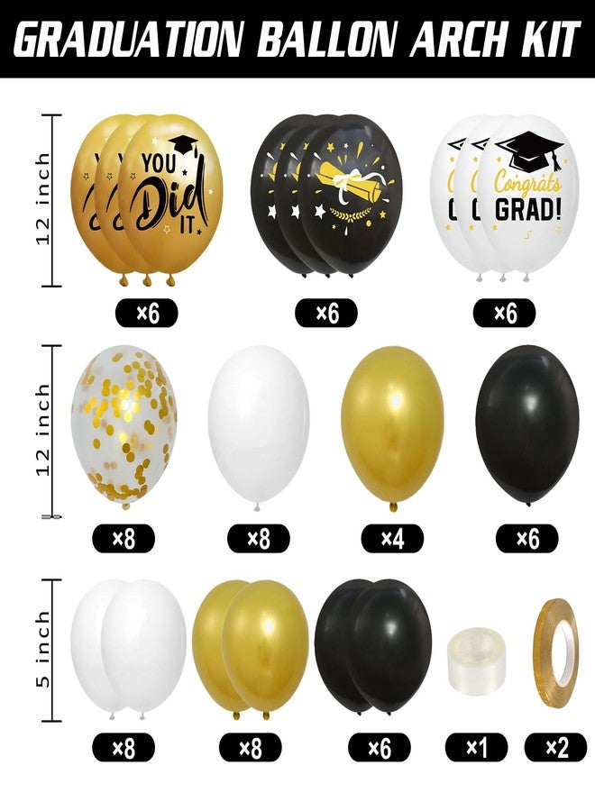 Netnology 2026 Graduation Decorations - Black Balloon Boxes with Letters 2026 Grad & So Proud of You and Black White Gold Print Balloons, Graduation Party Decorations Class of 2026 for Any Grades(Black) - Image 3