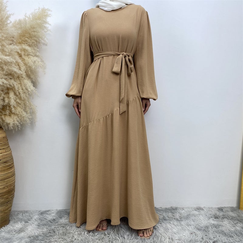مونيكا فاشون ملابس الموضة الإسلامية النسائية في تركيا تُباع في رمضان عباية بأكمام طويلة ملابس شائعة للمرأة المسلمة - Image 4