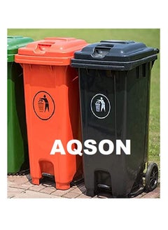 AQSON Trash Can With Lid Pedal Garden Trash Can Trash Bin(Color : Green Size : 240L)  - Image 3