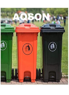 AQSON Trash Can With Lid Pedal Garden Trash Can Trash Bin(Color : Green Size : 240L)  - Image 2