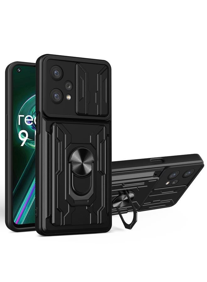 اس-توب جراب هاتف OPPO Realme 9 Pro مع حامل بطاقة منزلق - Image 1