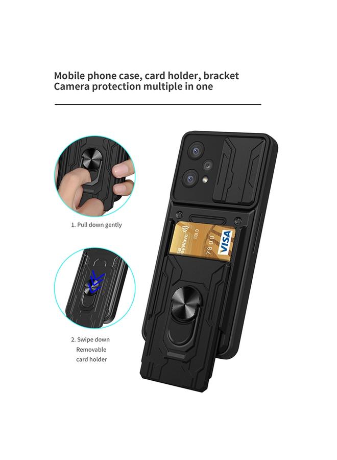 اس-توب جراب هاتف OPPO Realme 9 Pro مع حامل بطاقة منزلق - Image 4