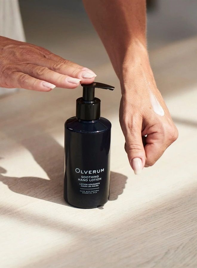 OLVERUM Natural Soothing Hand Lotion | Clean, Vegan Skin Care (8.5 fl oz | 250 ml) - Image 4
