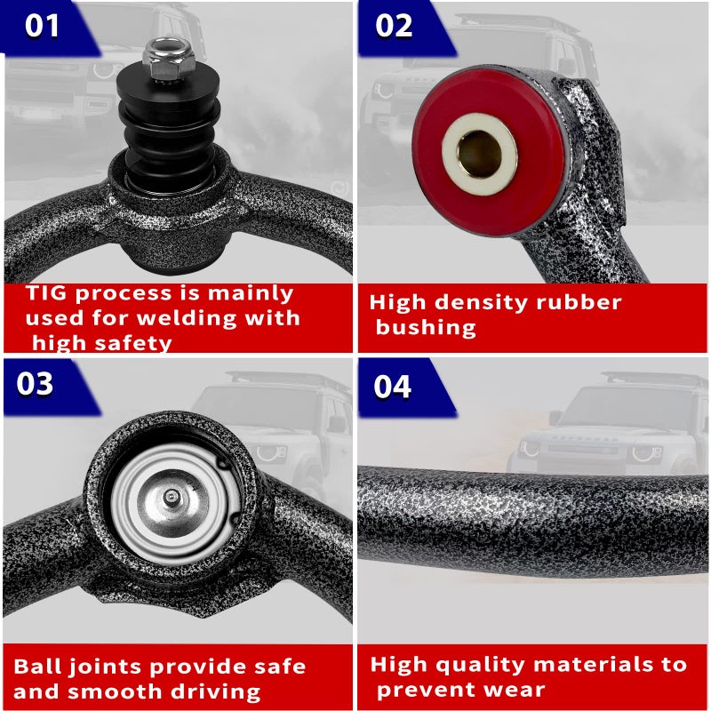 SKUCH 4X4 ACCESSORIES Front Upper Control Arms for 1995-2002 Toyota 4Runner, 2-4'' Lift Tubular Suspension Control Arm w/Ball Joints Compatible with 1995-2004 Toyota Tacoma - Image 3