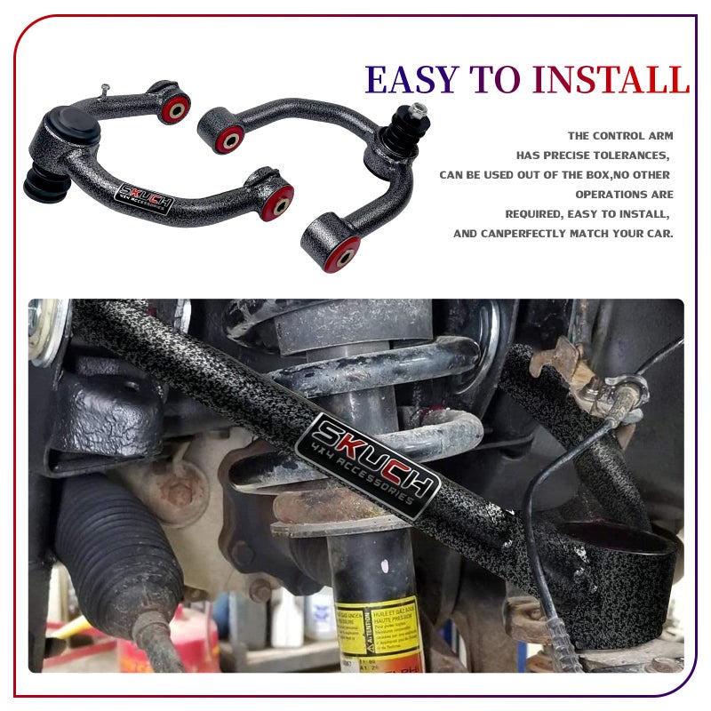 SKUCH 4X4 ACCESSORIES Front Upper Control Arms for 1995-2002 Toyota 4Runner, 2-4'' Lift Tubular Suspension Control Arm w/Ball Joints Compatible with 1995-2004 Toyota Tacoma - Image 4