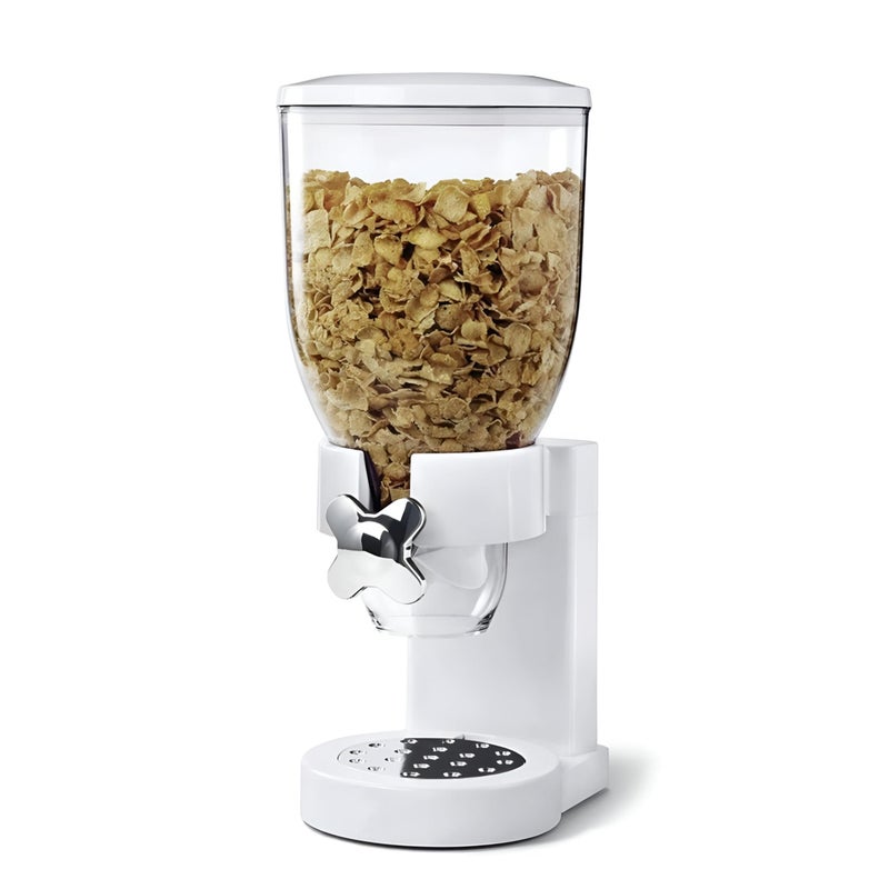 Cereal Dispenser, Convenient Storage Food Dispenser with Knob for Cereal Nuts Coffee Beans for Candy Oatmeal Rice Pasta(Black) - Image 1