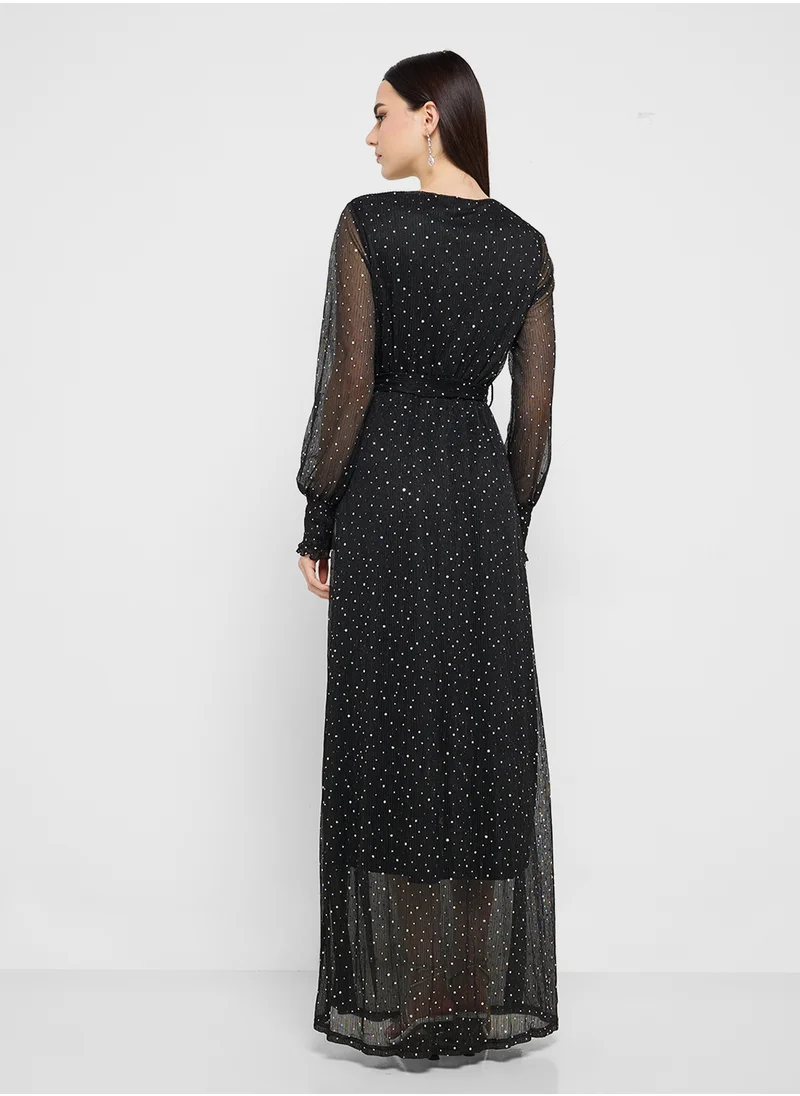 جينجر Sparkle Detail Dress
