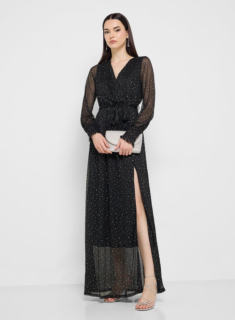 جينجر فستان بتفاصيل لامعة - Image 1