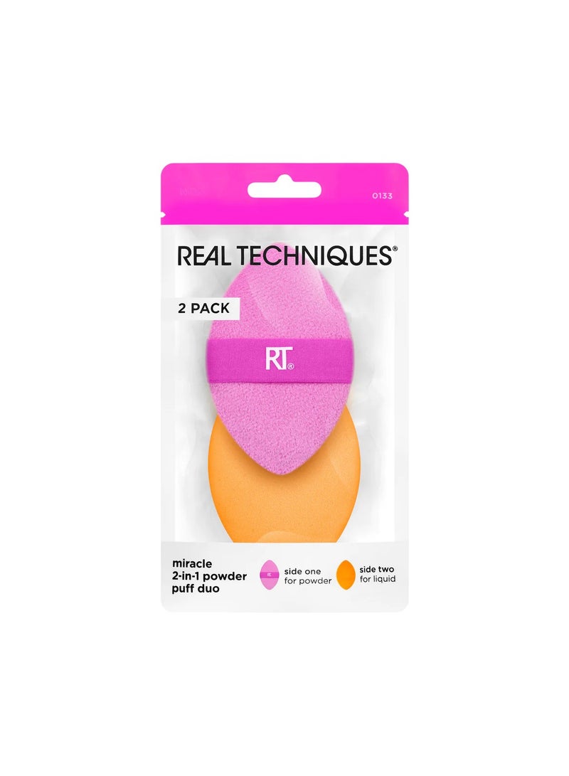 REAL TECHNIQUES Miracle 2-In-1 Powder Puff Duo Multicolour - Image 3