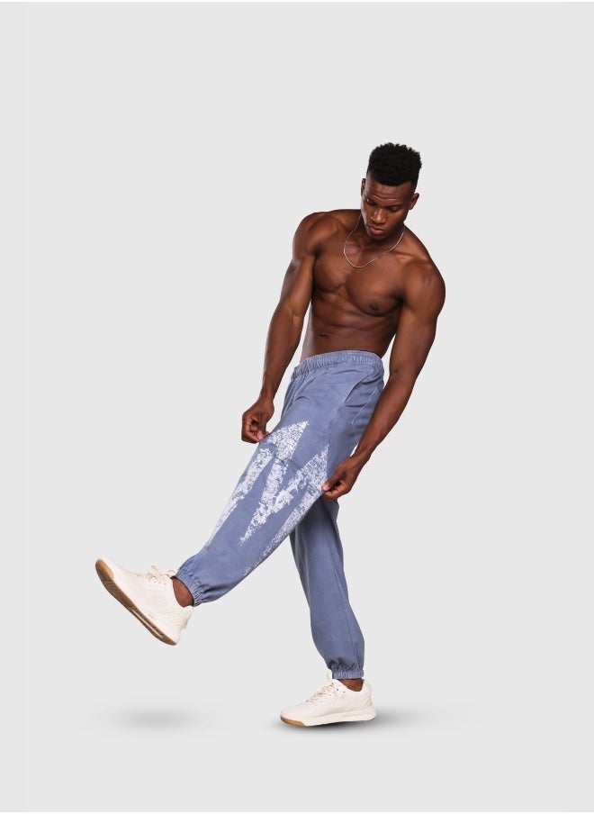 Musclemind Men's Acid Wash Printed Cotton Denim Joggers with Elasticated Hidden Drawstring Waistband, Deep Pockets, Long-Lasting Colour, Super Soft, Lightweight And Streachable Fabric for All Day Comfort  - Image 5