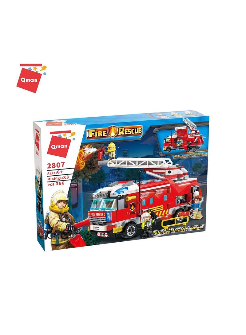 Qman Fire Rescue Machine Fire Service 366 Pieces- C2807  - Image 1