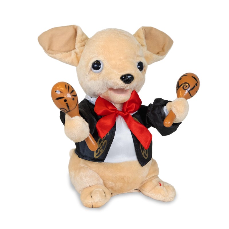 Cuddle Barn Chuey Bamba 12 Singing Chihuahua Animated Plush Toy Shakes Maracas to La Bamba - Image 3