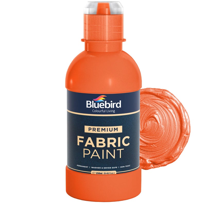 BLUEBIRD Fabric Paint Tangerine 85 Fl Oz Permanent Fabric Paints for Clothes Furniture Upholstery - Image 2