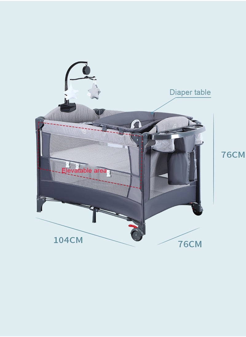 ما بيبي خمسة في واحد سرير الطفل كيس النوم مع bassinet متعددة الوظائف سرير الطفل  - Image 4