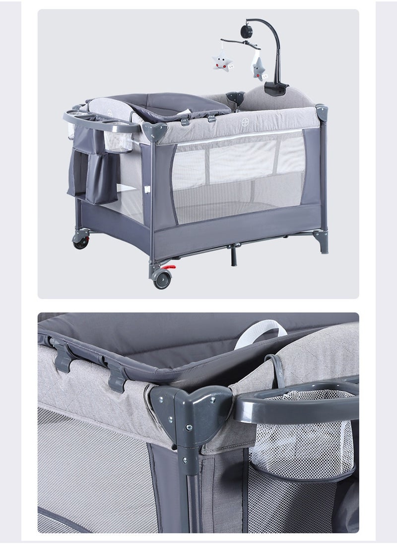 ما بيبي خمسة في واحد سرير الطفل كيس النوم مع bassinet متعددة الوظائف سرير الطفل  - Image 3