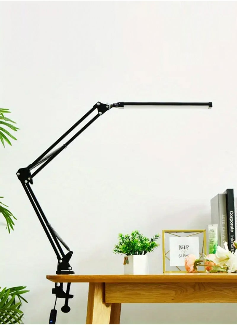 LOOPITYS LED desk lamp, eye protection metal swing arm desk lamp with lamp, lamp with 3 adjustable brightness modes, architect desk lamp for home and office use  - Image 4