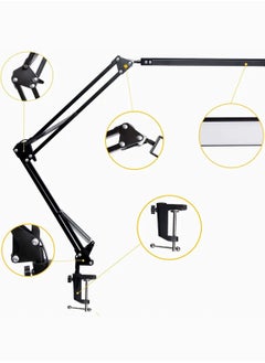 LOOPITYS LED desk lamp, eye protection metal swing arm desk lamp with lamp, lamp with 3 adjustable brightness modes, architect desk lamp for home and office use  - Image 3