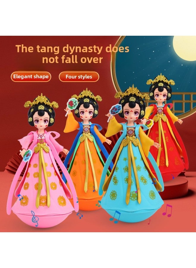 Datang Tumbler Little Sister Four Beautiful Women Creative Xi'an Tourism Creative Doll Doll Toy Ornaments Gift-Color:Large Poet White Juyi Blue - Image 2