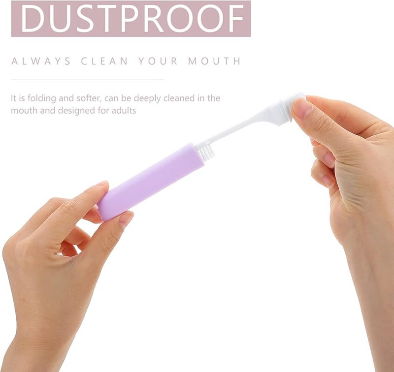 Didiseaon 5 Pack Soft Bristle Folding Travel Toothbrush Compact Lightweight Mixed Colors - Image 5
