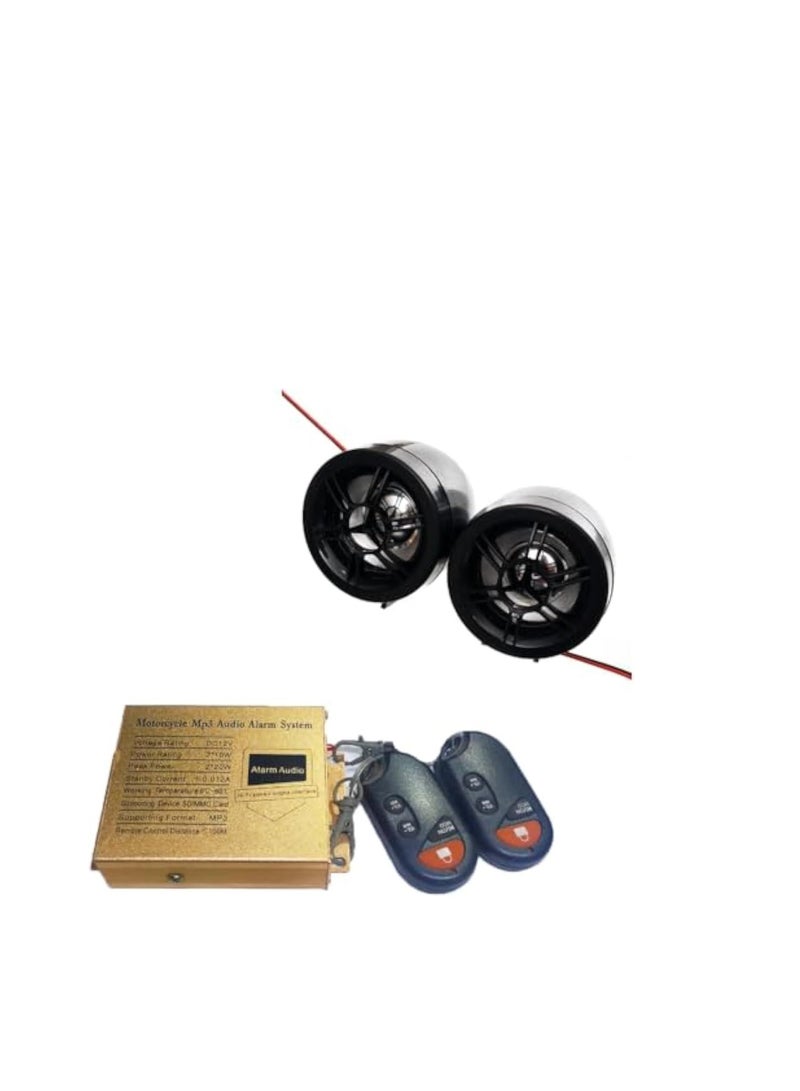 Motorcycle Loop Speaker Kit with Leader and Remote 12V, Black, 3 Inch - Image 2