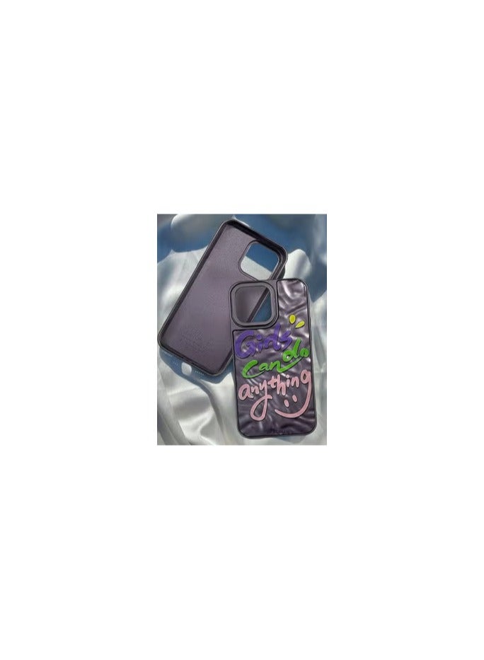 CATANES iPhone 15 Pro Max Case Cover Letter Phone Case Creative Soft Back New Design Shell Durable and Fashionable Case/Girls Can Do Anything - Image 2