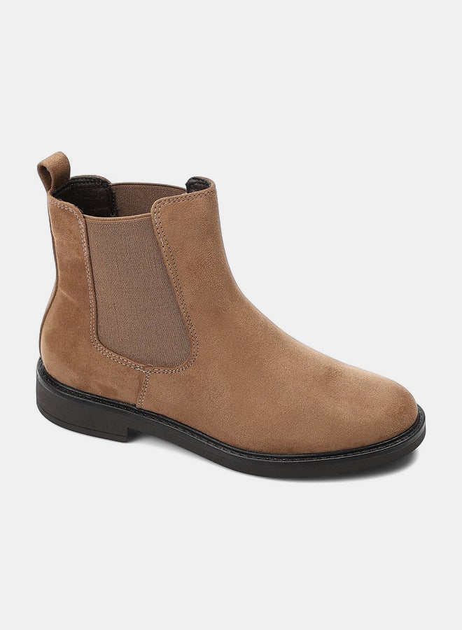 Dejavu Shoes GPS-DVTX-005 Slip On Suede Ankle Boots For Women - Image 2