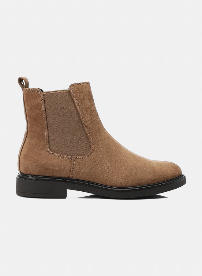 Dejavu Shoes GPS-DVTX-005 Slip On Suede Ankle Boots For Women - Image 1