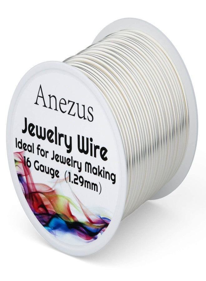 Anezus 16 Gauge Jewelry Wire, 11 Yards Craft Wire Tarnish Resistant Copper Wire for Jewelry Making, Wire Wrapping and Crafting(Silver) - Image 1